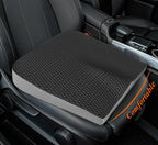 Premium Car Seat Cushion, Memory Foam Driver Seat Cushion to Improve Driving View- Coccyx & Lower Back Pain Relief - Seat Cushion for Car, Truck, Office Chair (4D Mesh Classic Black)