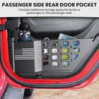 Metal Rear Door Pocket Storage Box for Jeep Wrangler JL JLU 4XE 2018-2026 & Gladiator JT 2020-2023 2023 2024 2025 2026 Accessories Door Storage Organizer Molle Panels, Flag, 2PCS