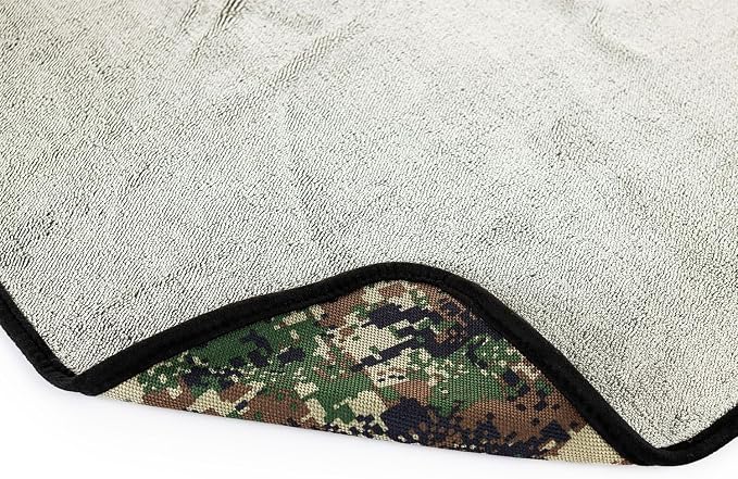 Slim Dryer Towel - Special Edition Digital Woodland Camo - Ultra-Absorbent Korean Microfiber, Suede Edge, Car Drying Towel, 25" x 35" Camo