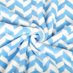 Microfiber Bath Towels, Chevron Blue, 30" x 60", 2 Pack | Hanging Loop, Oversized, Soft, Super Absorbent, Fast Drying, Use for Sports, Fitness, Yoga