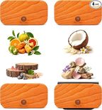 Car Air Freshener - Wood Air Freshener for Visor Clip - Long Lasting Car Odor Eliminator - Vehicle Scent Diffuser - (Coconut - Tropical Garden - Stone Pepper - White Santal, CLIP INCLUDED)