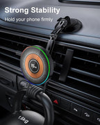 Magnetic Car Phone Holder, 15W for MagSafe Car Mount Charger(Fast Wireless Charging,Vacuum) 360°Adjustable Car Mount for Women Men iPhone 17-12