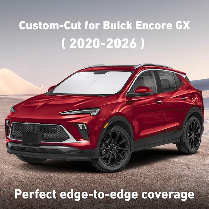 Windshield Sunshade Compatible for Buick Encore GX 2020-2024 2025 2026, Sun Visor for Front Windshield & Window Sun Shade Cover, UV Heat Blocker & Protector, Car Accessories