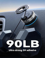 Magsafe Car Mount, Vacuum Car Phone Mount with Strong Magnet, 360° Metal Strut Suction Cup Phone Mount for iPhone 17 Pro Max/16 15 14 13 12 Series& Android Magsafe Case,Silver