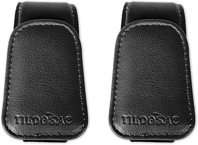 Magnetic Sunglass Holder for Car Visor,Leather Glasses Holder,Vehicle Accessories Sunglasses Visor Clip for Truck 2 Pack