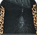 Waterproof Universal Fit Car Floor Mats, Leopard Print Car Mats Fit for SUV,Vans,sedans, Trucks,Set of 4pcs Car Carpet with Driver Heel Pad and Nibs Backing,for Cute Women Girl Brown Leopard