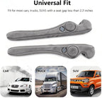 Inflatable Car Seat Gap Filler Strip - 2Pcs Suede Foldable Seat Gap Plug Blocker,Stop Dropping Items,Soft Interior Accessories for All Cars (Gray)