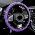 Elastic Stretch Steering Wheel Cover, Universal Interior Accessories Steering Wheel Cover for Women & Men, Breathable Microfiber Ice Silk, Anti-Slip, Odorless, Easy Carry(Purple)