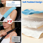 Soft Auto Seat Belt Cover Seatbelt Shoulder Pad Cushions 2 PCS for a More Comfortable Driving Universal Fit for All Cars and Backpack Light Blue