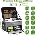 Golf Trunk Organizer, Waterproof Car Golf Locker with Separate Ventilated Compartment for 2 Pair Shoes, Golf Storage for Balls, Tees, Cap, Clothes, Gloves, Accessories, Gifts for Men, Women
