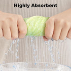 16 Packs Microfiber Cleaning Cloth - Bubble Mesh, Reusable Non-Scratch Cleaning Rags, Dual-Sided Dish Cloths, Multipurpose Dish Rags for Dishwashing, Kitchen, Stainless Steel, Yellow