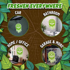 Hanging Car Air Freshener 12-Pack, Cali Greens Premium Fresh Floral & Refreshing Green Fragrance, Rearview Mirror Paper Fresheners for Cars, Trucks, SUVs, RVs & Boats