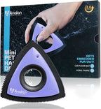 Mini Pet Hair Remover for Car Detailing Supplies, Carpet Dog Hair Remover for Car Interior, Triangle Dog Hair Remover for Auto Detailing, Couch, Furniture, Lint, Carpet(Purple)