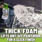 Foam Blaster 6 Car Wash Gun, Foam Gun, and Chenille Scratch-Free Microfiber Wash Mitt - Connects to Any Garden Hose for Thick Suds - Safe for Cars, Trucks, SUVs - 2 Items
