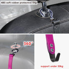 2 Pack Car Hook Holder Leather Headrest Hooks for Purses and Bags,SUS304 Car Hook(Rose Red)
