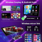 [4G+64G] Car Radio for Toyota Highlander 2008-2013 with Wireless CarPlay Android Auto,10.1” Touchscreen Android 15 Car Stereo with Mirror Link 5GWiFi GPS,Bluetooth,FM/RDS SWC EQ+Backup Camera