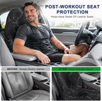 Car Seat Towel Cover 2 Pack for Front Seats, Sweat Absorbent Car Seat Protector with Non-Slip Backing, Waterproof Towel Car Seat Covers for Runners, Gym, Swimming, Beach, Pets, Trail Map