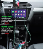 USB C Cable Fast Charging 60W 3FT/5FT, Coiled USB A to USB C Cable for Car, iPhone USB C Cable USB to Type C Charging for iPhone 17/16/15 Pro Max/Samsung Galaxy S20 S10 and More USB C Devices-Green