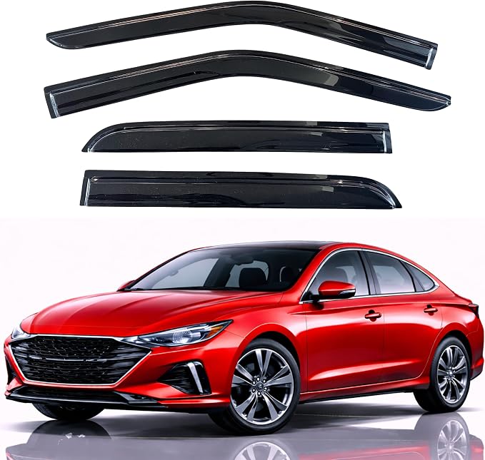 KPY Rain Guards Fit for 2020-2026 Hyundai Sonata, Out-Channel Window Visors Vent Wind Deflectors 4PC, Car Accessories for 20-26 Sonata