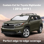 Windshield Sunshade Compatible for Toyota Highlander 2014-2017 2018 2019, Sun Visor for Front Windshield & Window Sun Shade Cover, UV Heat Blocker & Protector, Car Accessories