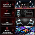 Car Radio for Honda Civic 2006 2007 2008 2009 2010 2011 with Apple Carplay Android Auto 2+32GB 10.1" Touch Screen Stereo for Honda Civic with in-Dash GPS, WiFi, BT, DSP, Backup Camera, MIC