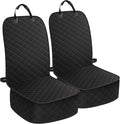 Dog Car Seat Covers, Waterproof Front Seat Cover for Dogs, Scratch-Proof, Nonslip Pet Passenger Seat Cover Protector, Universal Fit for Cars Trucks SUVs, Standard Size, 2 Packs Black