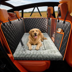 TNELTUEB Dog Car Seat Cover with Bed Mat, Back Seat Extender for Dogs (Black)