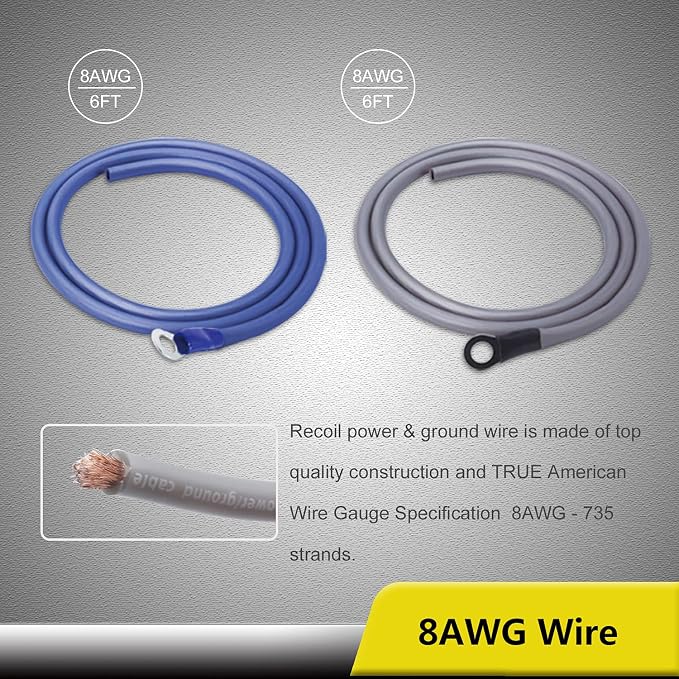 RC4D True 4 Gauge Car Audio Dual Amplifiers CCA Wiring Installation Kits | with OFC RCA Cable