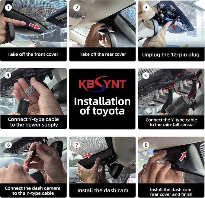 Front 4K Dash Cam for Toyota Highlander 2020-2026 L LE Limited XLE XSE Platinum UX70 (Gen4),OEM Factory Look,WiFi & APP,G-Sensor, Loop Recording,Plug & Play,64GB Card