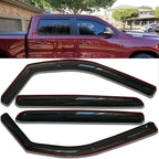 in-Channel Truck Window Visors Rain Guards Side Window Deflectors & Visors for Ram 1500 Crew Cab 2019-2025, Vent Shade Wind Deflectors 2020 2021 2022 2023 2024 194806 4-Pieces Set