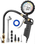 GERCHWAY Tire Inflator with Pressure Gauge – Large Glow Dial, Swivel Air Chuck with Gauge and Air Compressor Accessories – 100 PSI
