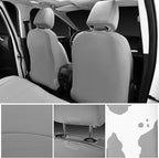Cow Print Faux Leather Car Seat Covers & Cow Car Mats & Cow Steering Wheel Cover Seat Belt Pads Universal fit for SUV,Van,Saden,Truck Cute Car Accessories Automobile Interior Sets All Gray