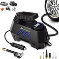Tire Inflator Portable Air Compressor, Air Pump for Car Tires, 9.84Ft Cord-12V DC-Powered Auto Pump with Digital Pressure Gauge, LED Light-Car Accessories for Car, Motorcycles, Bicycle, Ball, Balloons