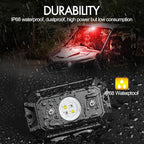 UTV Interior Dome Lights 12V Wired, LED Dome Lights Universal Roll Bar Mount Led Light Utility Roll Cage Light for UTV ATV RZR Can-Am Truck Golf Cart SXS Cab - White/Red 2 Pack