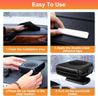 Car Heater 12V, 2 in 1 Portable Car Heater for Vehicle Fast Heating Quickly Defrost Defogger Demister Heat Cooling Fan Auto Dryer Windshield Defroster Plug in Cigarette Lighter (Black)