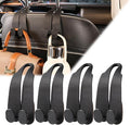 Purse Hook for Car Headrest, Silicone Car Seat Back Storage Hook, Twin Hooks Carbon Fiber Textured Car Headrest Hangers, Bag Holder for Sedan, Trucks, SUVs, Most Vehicles (Black-4PCS)