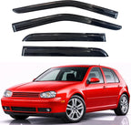 KPY Rain Guards Fit for 1997-2003 Volkswagen Golf, Out-Channel Window Visors Vent Wind Deflectors 4PC, Car Accessories for 97-03 VW Golf (5-Door Only)