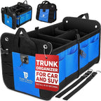 Car Trunk Organizers | Trunk Organizer, Car Storage Organizer - Premium Compartments Collapsible Portable car trunk organizers and storage for SUV (Large Capacity)