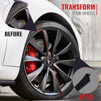 PROTECTiQ PRO Universal Rim Protection Trim - Curb Rash Guard with Award-Winning Patented Design and Premium 3M Tape - Fits Up to 4X 24 Wheels, Cars, Trucks, SUVs - Black