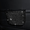 Car Trash Can, Hanging Trash Bin, Leakproof Garbage Organizer, Bling Vehicle Waste Basket, Mini Dustbin Container with Clip for Car, Office, Kitchen, Bedroom, Home and More, Black, Small