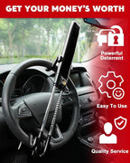 Steering Wheel Lock Anti-Theft Car Device Heavy Duty Security Car Lock Antitheft Locking Devices Great Deterrent Adjustable Car Wheel Lock Anti Theft for Vehicle Truck with 3 Keys(Black)