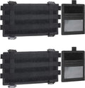 WYNEX Car Visor Organizer with Detachable Card Pouch | Auto Sun Visor Storage Molle Panel with Elastic Webbing Slots for Glasses & Tactical Gear | Fit Most Vehicle, SUVs & Trucks (2, Black (2-Pack))