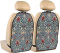 Snakeshead William Morris Textile Pattern Car Seat Back Kick Protectors Kick Mats With Storage Pockets For Vehicles To Protect From Dirt Mud Scratches 2 Pack