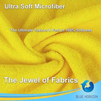 Yellow Microfiber Cleaning Towels, 36-Pack Dual-Sided Ultra Soft Plush Washcloth, Professional Grade Premium Microfiber Detailing Cleaning Cloths, Car, Household and Commercial (Yellow, 16" x 16")