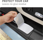 5PCS Car Door Sill Protector,Carbon Fiber Sport Threshold/Rear Bumper Guard Sticker Door Edge Protection Decorate,Interior Accessories Self-Adhesive Anti-Scratch Waterpoor(White sport-5Pcs)