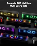 26 Inch UTV Sound Bar, IP66 Waterproof Bluetooth Golf Cart Sound Bar, ATV SoundBar with RGB Lighting, Amplified Powersports SXS SoundBar, UTV Speakers Compatible with Polaris RZR Can-Am