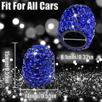 4PCS Bling Crystal Diamond Tire Stem Valve Caps, Dustproof Car Wheel Tire Valve Caps Universal Tire Valve Stem Covers for Cars, SUV, Trucks, Bikes, Motorcycles, Bicycles (Blue)
