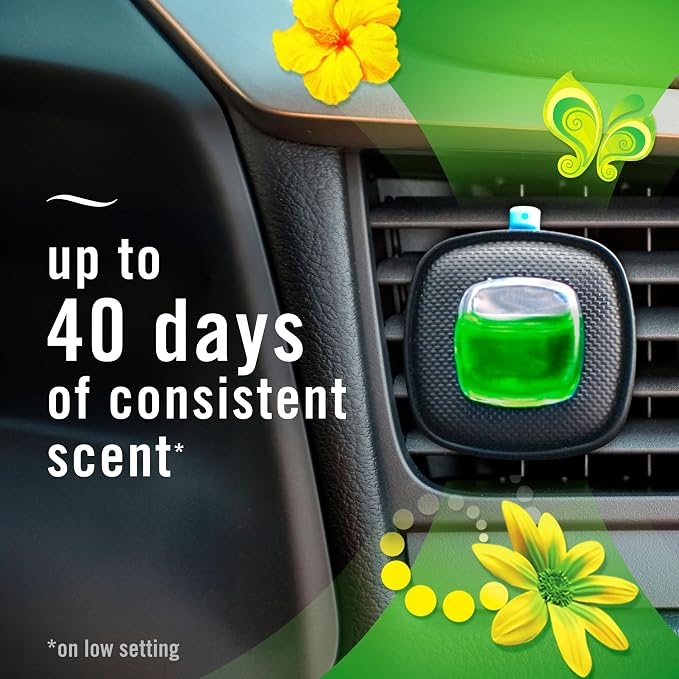 Car Air Freshener, Odor-Fighting Automotive Vent Clip, Scented Car Accessories, Long Lasting for Strong Odors, Gain Original Scent, 4 Count