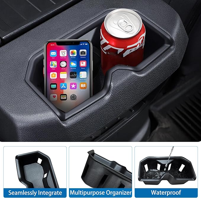 5PCS Cup Holder Set for Toyota Sequoia Accessories 2023 2024 2025 2026 TPE Cup Holder Insert Front Center Console/2nd/3rd Row Protector Organizer Pad for 2024 Sequoia (SR/Limited) 8 Seat Only