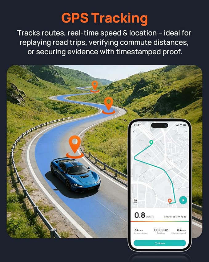 2.7K Dash Cam Front A500S, 1944P Dash Camera for Cars with Sony IMX335, Dashcam Built-in WiFi GPS, Optional Rear Dashcam, ADAS, 2'' IPS LCD Screen, 24H Parking Mode, WDR, Super Night Vision